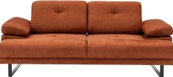 Mustang 2-Sitzer-Schlafsofa | BUCHENHOLZ / SPANPLATTE | Orange