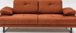 Mustang 2-Sitzer-Schlafsofa | BUCHENHOLZ / SPANPLATTE | Orange