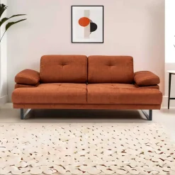 Mustang 2-Sitzer-Schlafsofa | BUCHENHOLZ / SPANPLATTE | Orange