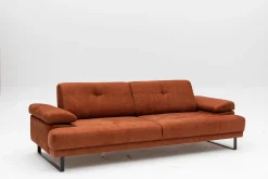 Mustang 3-Sitzer-Schlafsofa | BUCHENHOLZ / SPANPLATTE | Orange