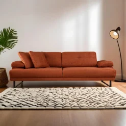 Mustang 3-Sitzer-Schlafsofa | BUCHENHOLZ / SPANPLATTE | Orange
