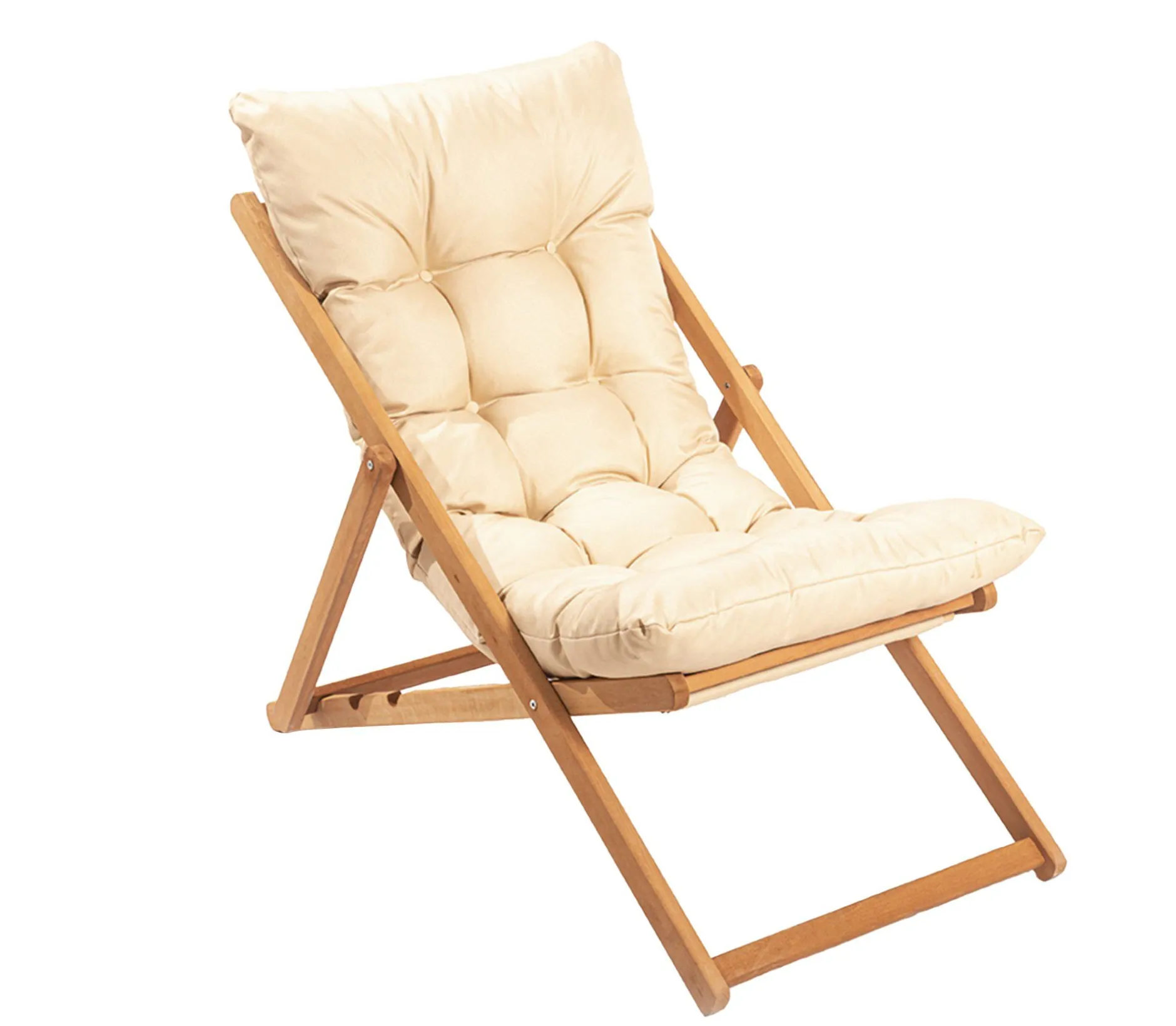 My006 Gartenstuhl | Buchenholzkörper | Braun, Creme