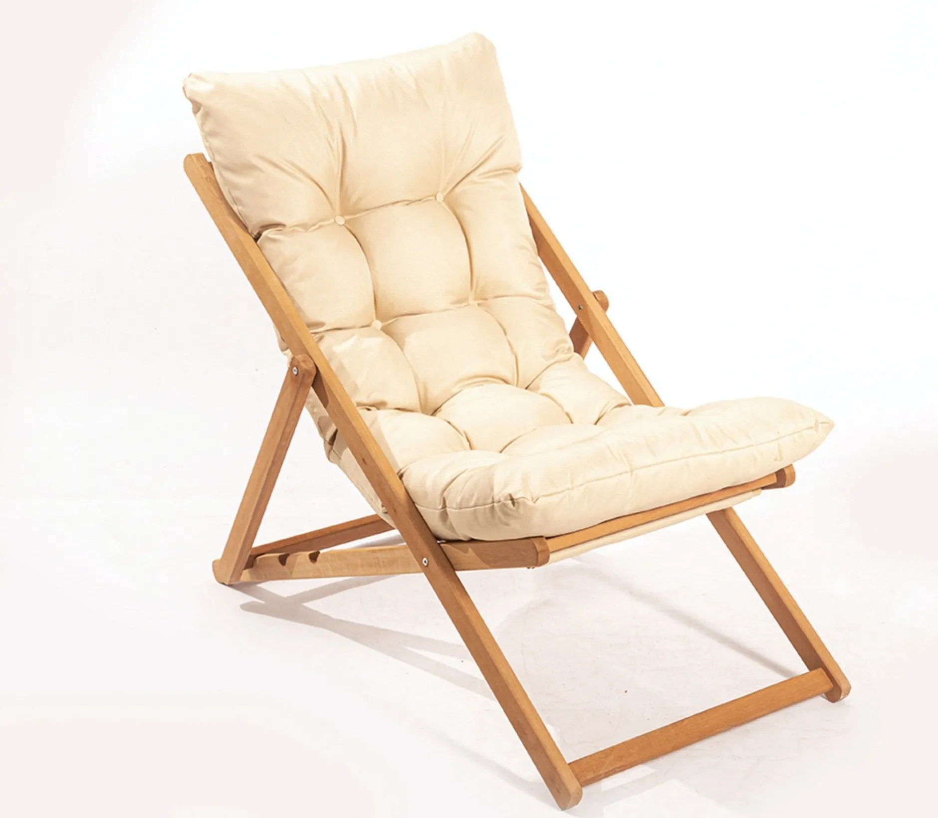 My006 Gartenstuhl | Buchenholzkörper | Braun, Creme