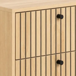 Nachttisch Albany - 46x40x70cm - 2 Schubladen - Eiche Dekor