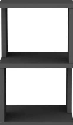 Nachttisch Carter - 100% MELAMINE - Anthrazit - 29,6 x 49,4 x 29,6 cm