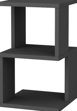 Nachttisch Carter - 100% MELAMINE - Anthrazit - 29,6 x 49,4 x 29,6 cm