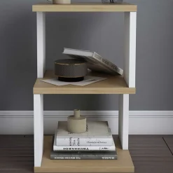 Nachttisch Carter - 100% MELAMINE - Eiche - 29,6 x 49,4 x 29,6 cm
