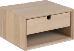 Nachttisch Cedro 37x32cm, 1 Schublade - Eiche weiß