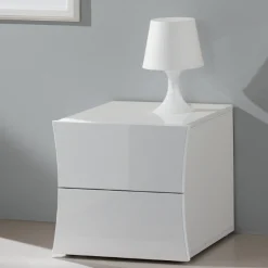 Nachttisch Fonte | 50 x 40 x 41,3 cm | High Gloss White