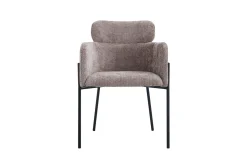 Naomi Fabric Dining Chair Sand | Metallbeine | 83 x 60,5 x 60 cm
