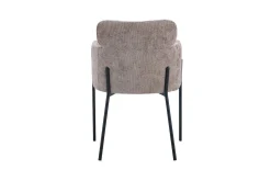 Naomi Fabric Dining Chair Sand | Metallbeine | 83 x 60,5 x 60 cm