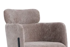 Naomi Fabric Dining Chair Sand | Metallbeine | 83 x 60,5 x 60 cm