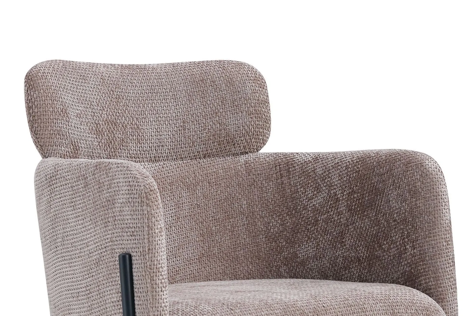 Naomi Fabric Dining Chair Sand | Metallbeine | 83 x 60,5 x 60 cm