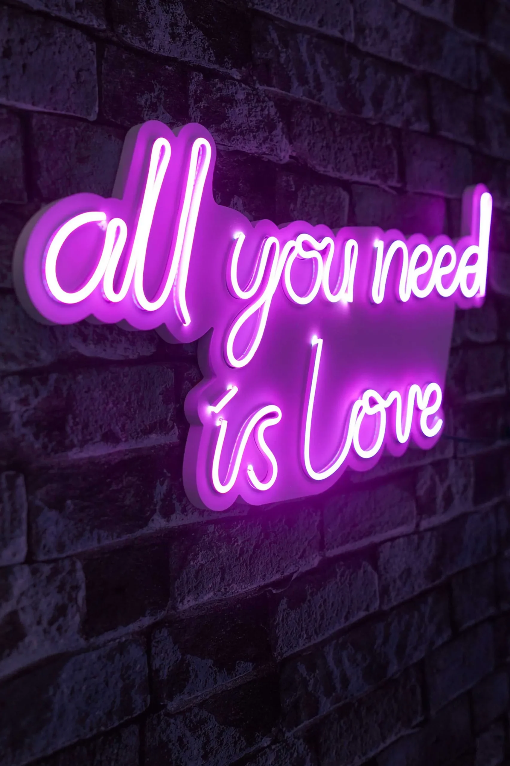 Neon Graph Dekorative LED-Beleuchtung aus Kunststoff | Rosa | 32 x 60 x 2 cm