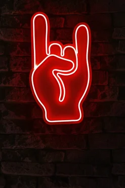 Neon Graph Dekorative LED-Beleuchtung aus Kunststoff | Rot | 25 x 44 x 3 cm
