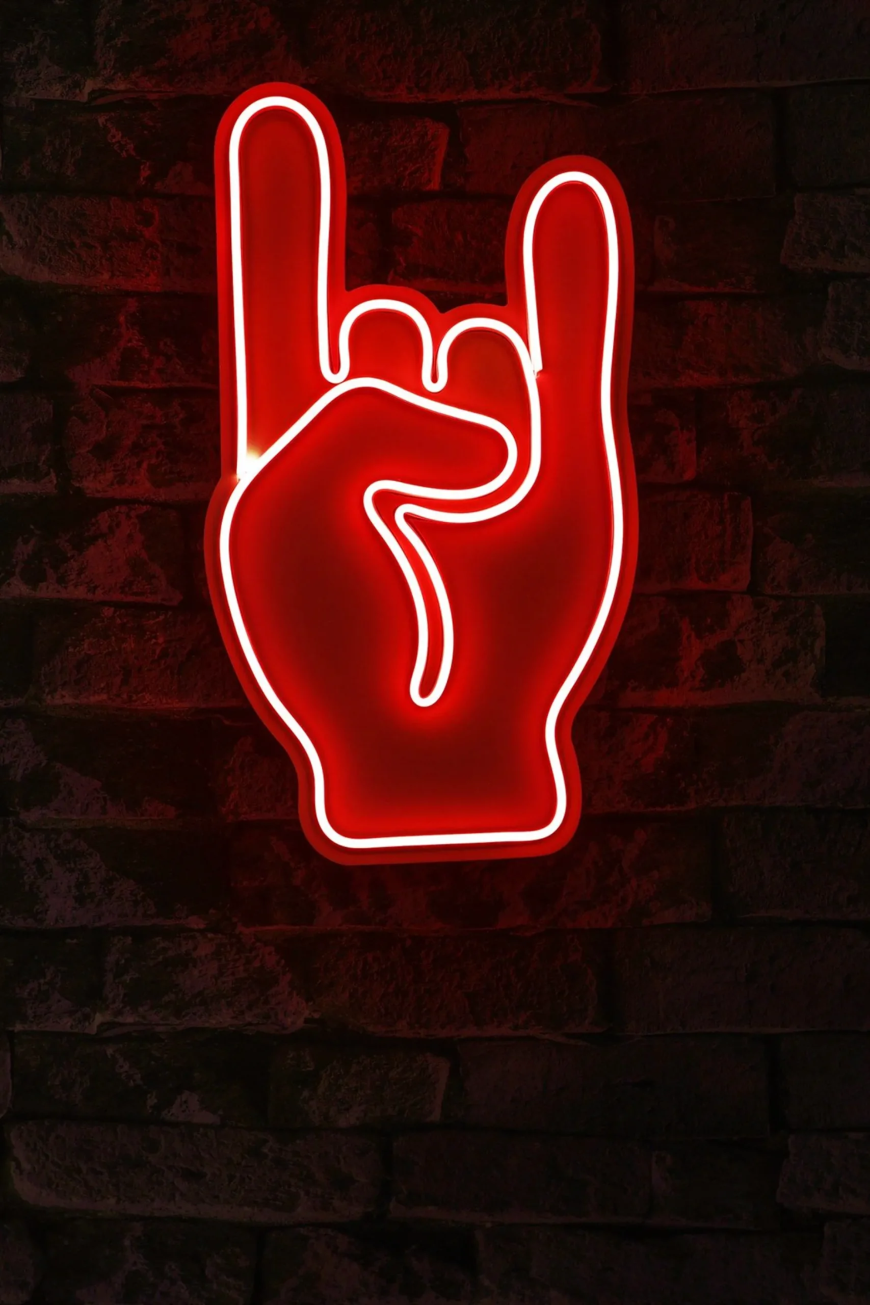 Neon Graph Dekorative LED-Beleuchtung aus Kunststoff | Rot | 25 x 44 x 3 cm