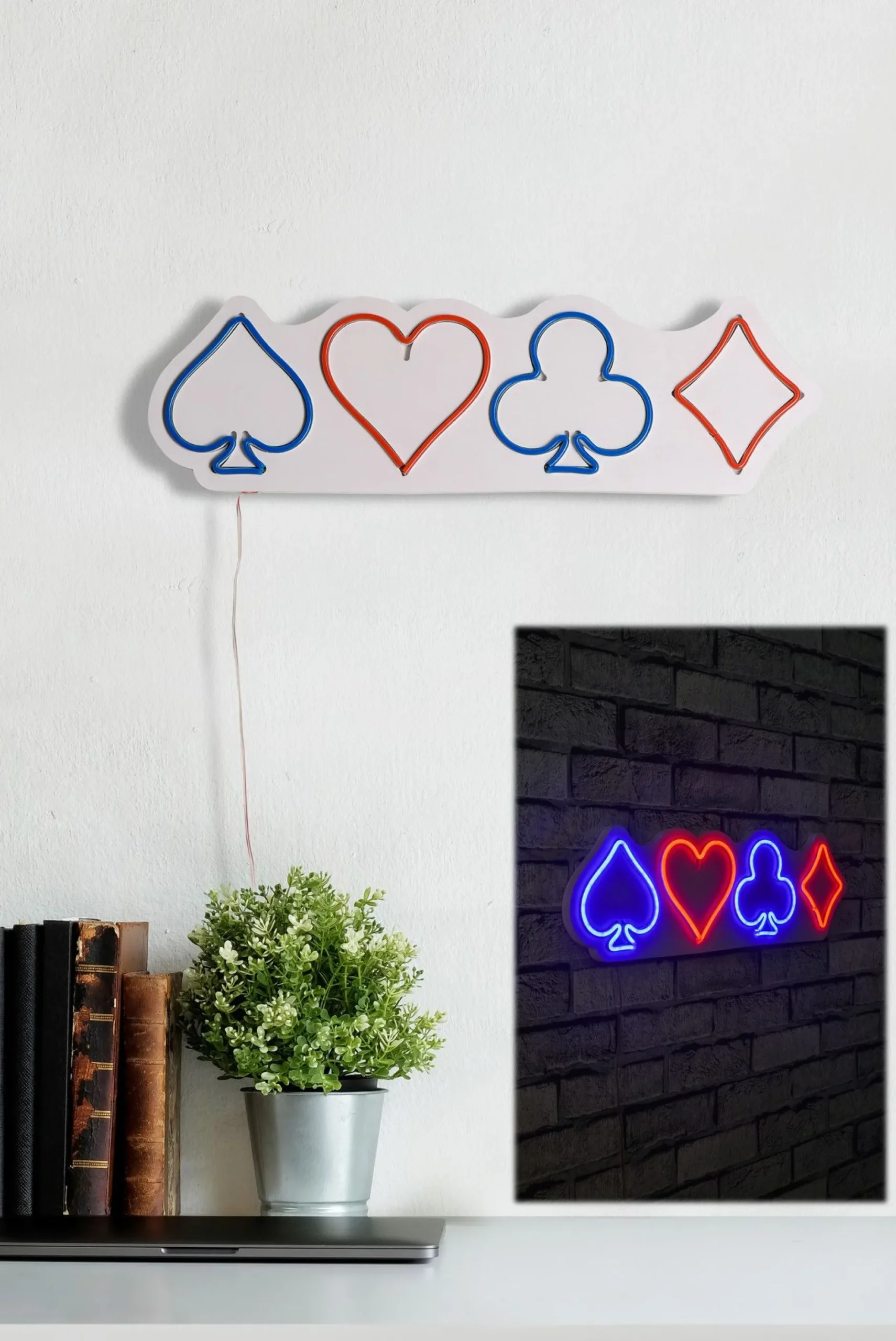 Neon Graph Dekorative LED-Beleuchtung aus Kunststoff | Mehrfarbig | 57 x 17 x 2 cm