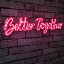 Neon Graph Dekorative LED-Beleuchtung aus Kunststoff | Rosa | 84 x 16 x 2 cm