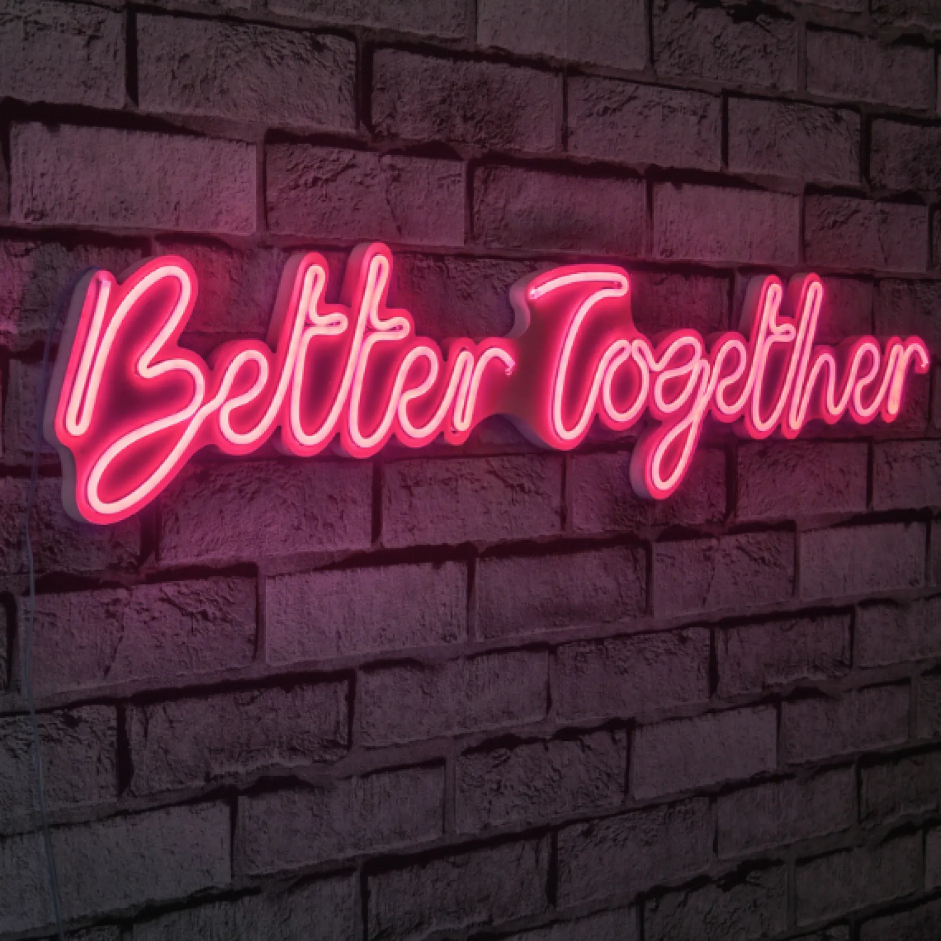 Neon Graph Dekorative LED-Beleuchtung aus Kunststoff | Rosa | 84 x 16 x 2 cm