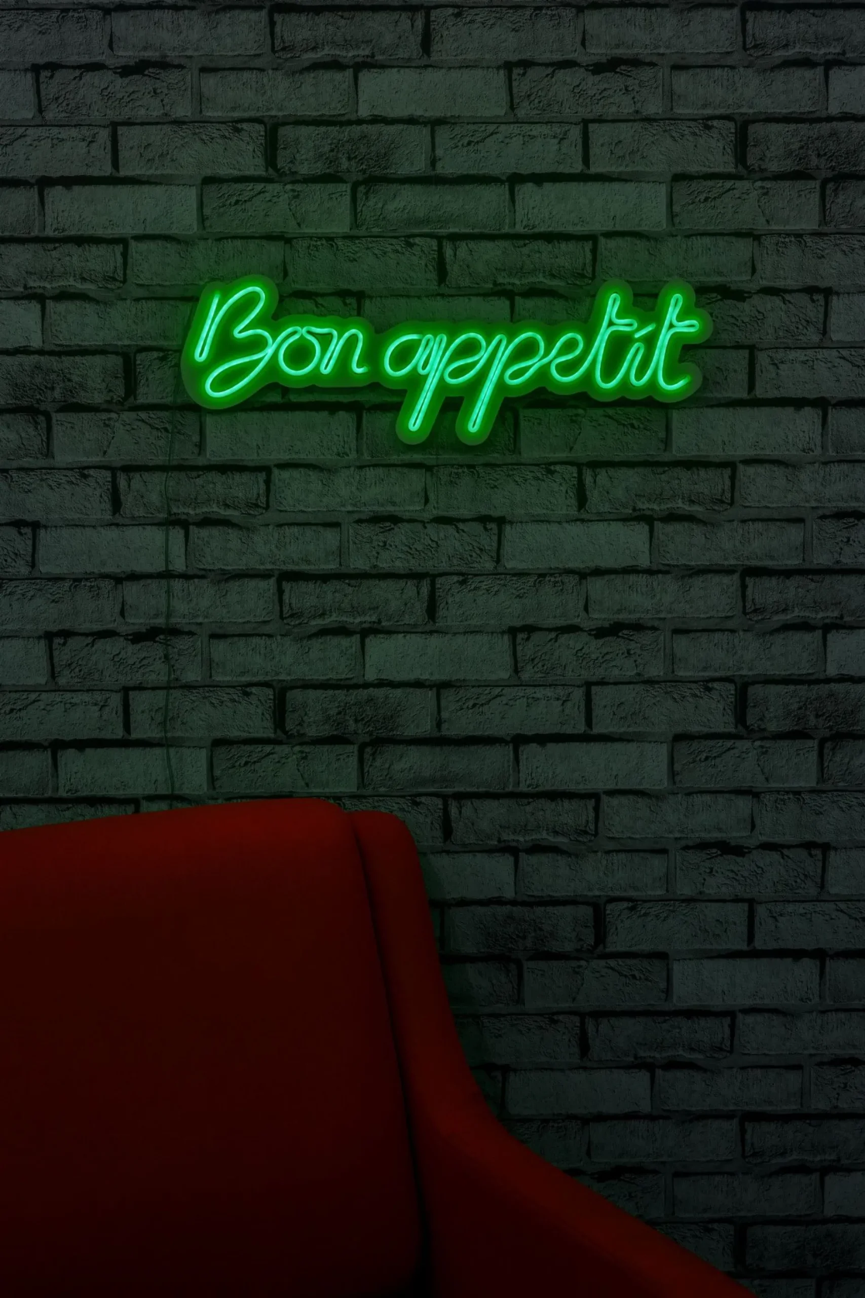 Neon Graph Dekorative LED-Beleuchtung aus Kunststoff | Grün | 60 x 18 x 2 cm