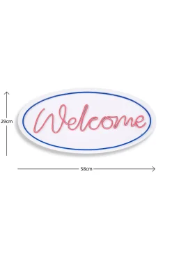 Neon Graph Dekorative LED-Beleuchtung aus Kunststoff | Blau & Rosa | 29 x 58 x 2 cm