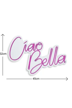 Neon Graph Dekorative LED-Beleuchtung aus Kunststoff | Rosa | 32 x 45 x 2 cm