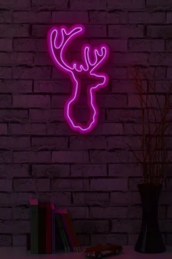Neon Graph Dekorative LED-Beleuchtung aus Kunststoff | Rosa | 21 x 34 x 2 cm