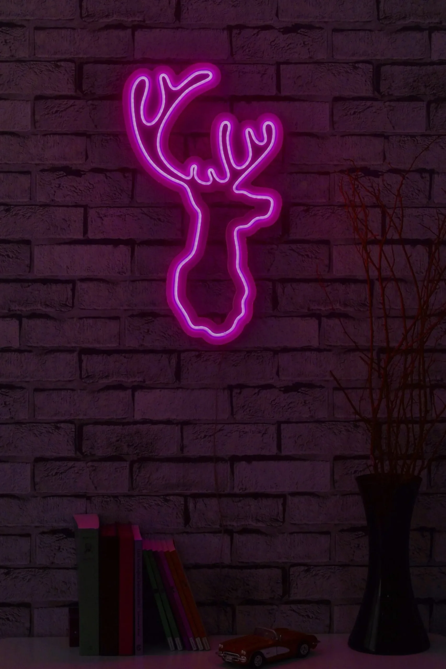Neon Graph Dekorative LED-Beleuchtung aus Kunststoff | Rosa | 21 x 34 x 2 cm