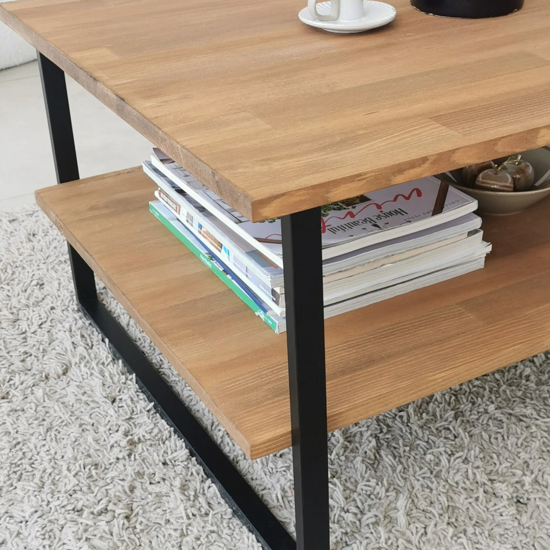 Neta C Couchtisch | Kiefernholz | Eiche