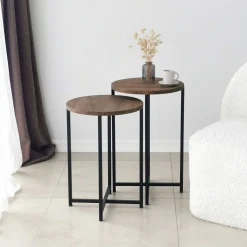 Neta Couchtisch | Kiefernholz | Walnuss