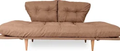 Nina 3-Sitzer-Schlafsofa | Metallrahmen | Hellbraun