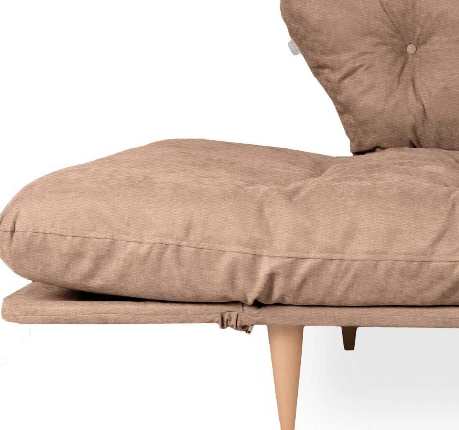 Nina 3-Sitzer-Schlafsofa | Metallrahmen | Hellbraun