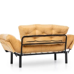 Nitta 2-Sitzer-Schlafsofa | Metallrahmen | Senfgelb