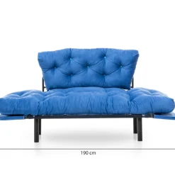 Nitta 2-Sitzer-Schlafsofa | Metallrahmen | Blau