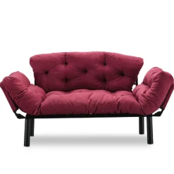 Nitta 2-Sitzer-Schlafsofa | Metallrahmen | Kastanienbraun