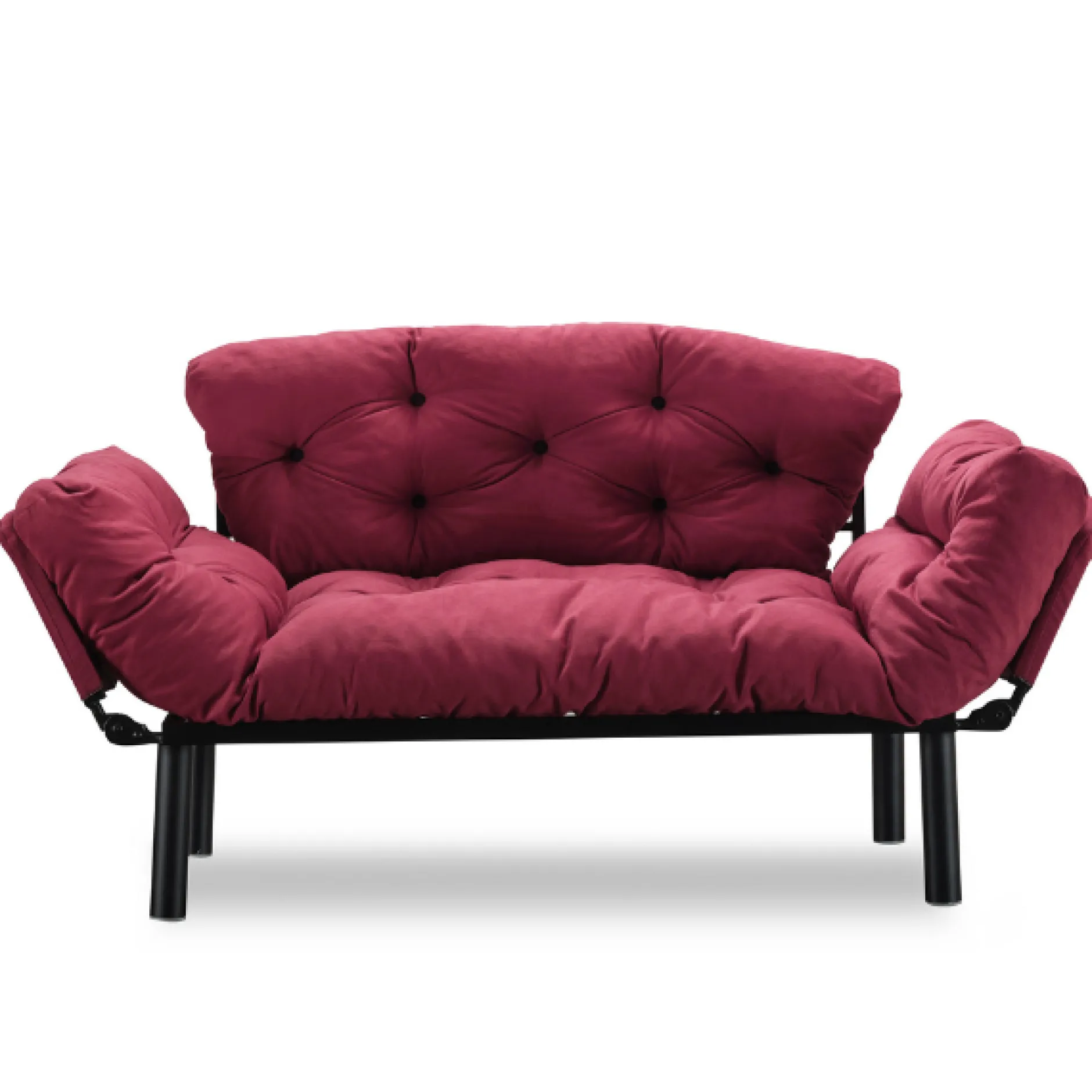 Nitta 2-Sitzer-Schlafsofa | Metallrahmen | Kastanienbraun