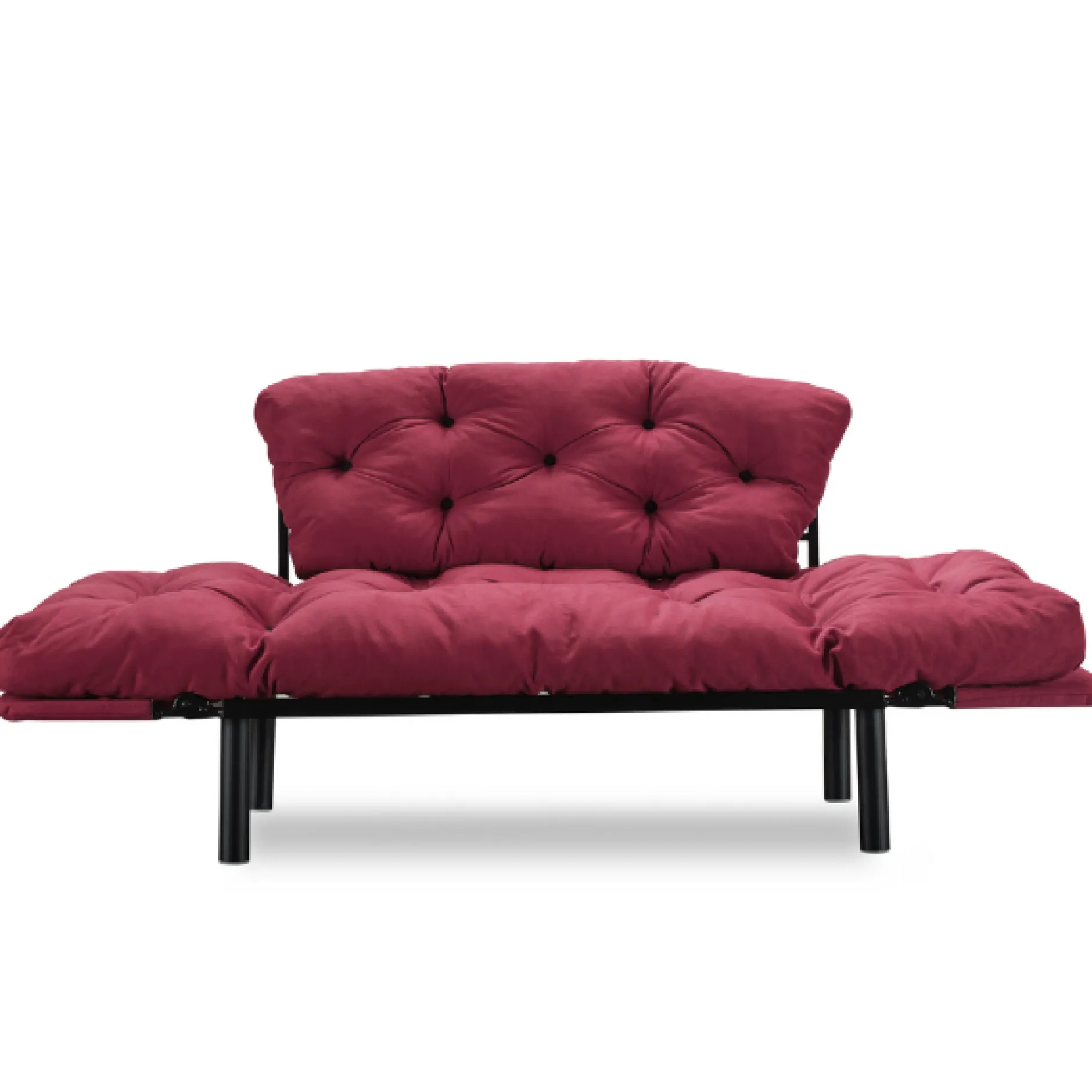 Nitta 2-Sitzer-Schlafsofa | Metallrahmen | Kastanienbraun