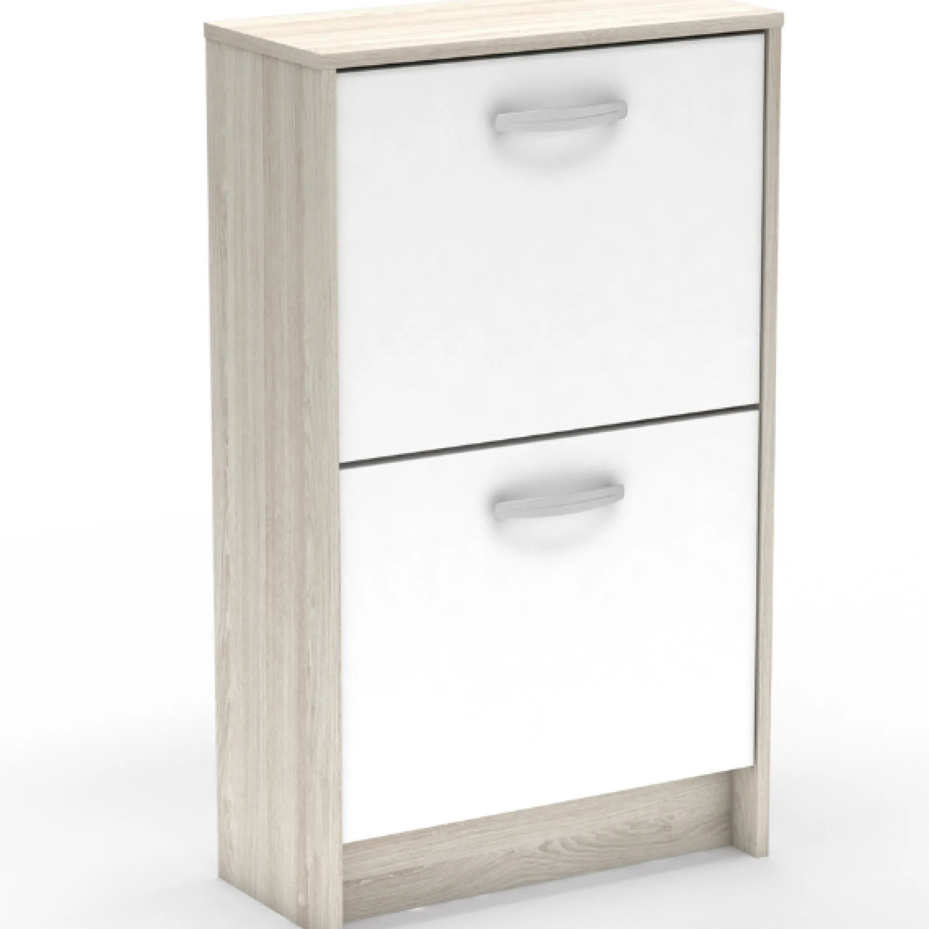 Noni Schuhschrank-2 Flügeltüren-Shannon Eiche/Mattweiß