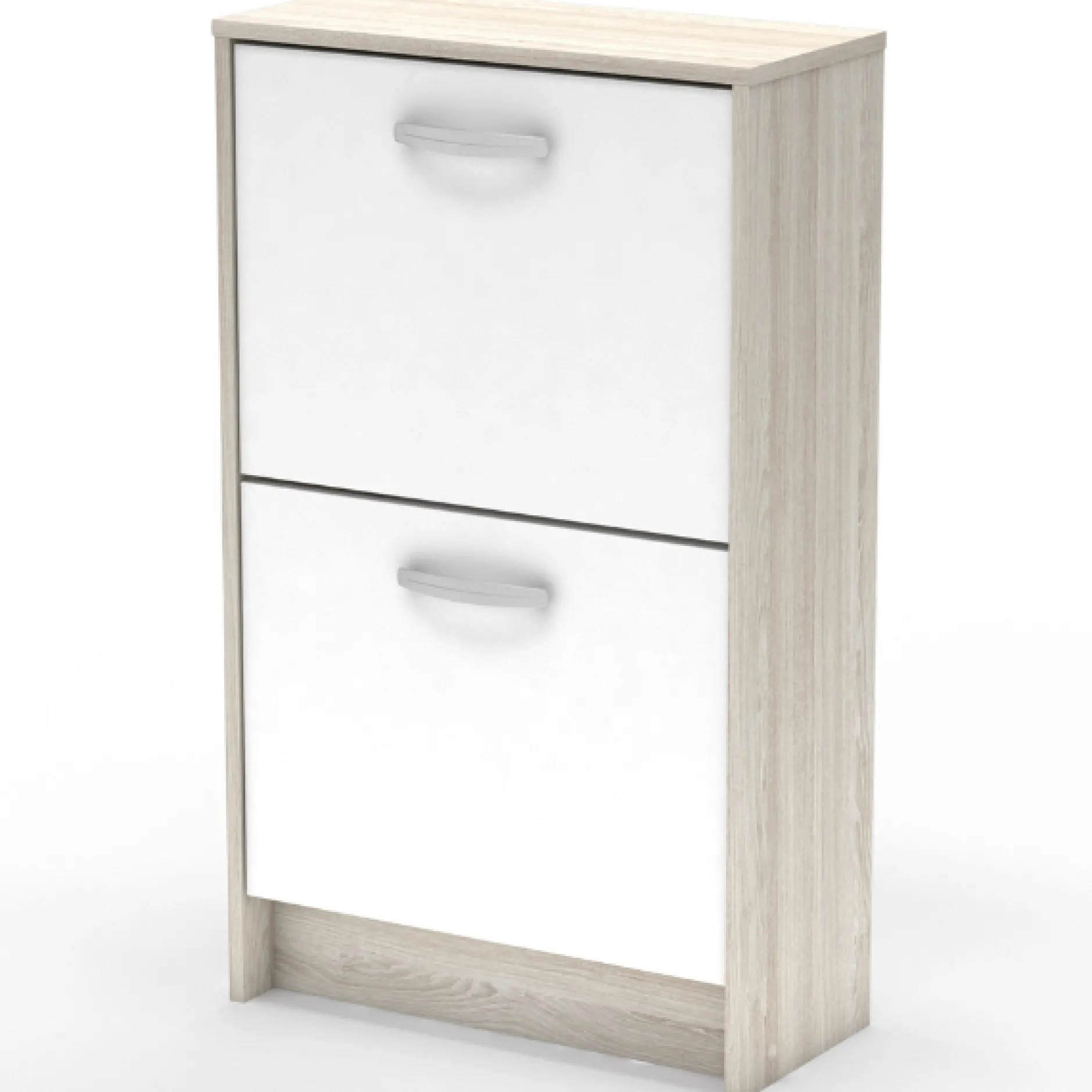 Noni Schuhschrank-2 Flügeltüren-Shannon Eiche/Mattweiß
