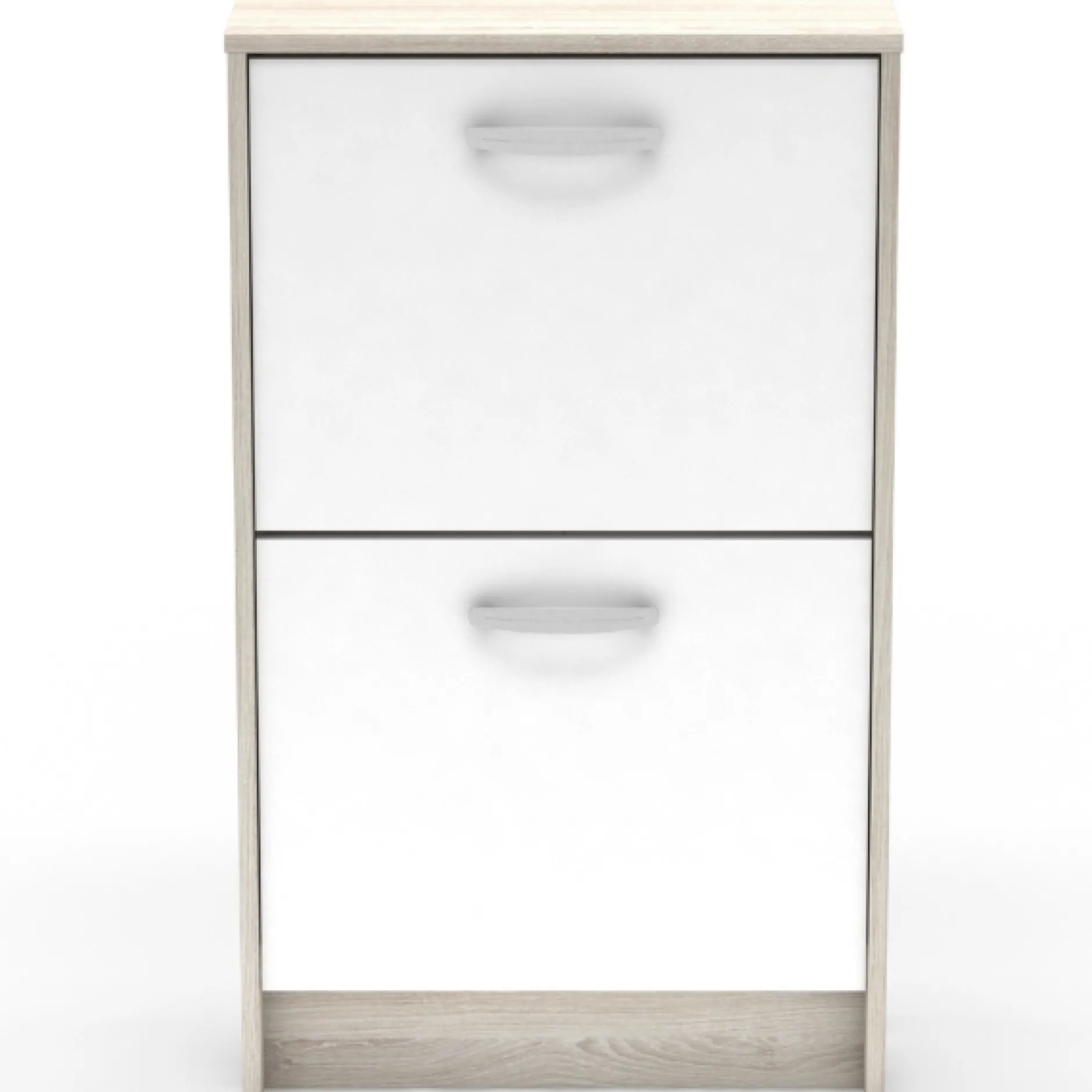 Noni Schuhschrank-2 Flügeltüren-Shannon Eiche/Mattweiß