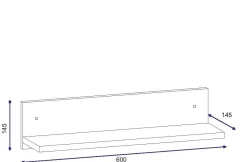 Novella K5 Wandregal | 100 % MELAMIN | Weiß