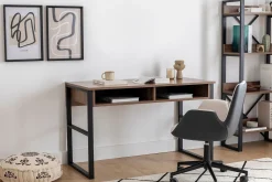 Nove Schreibtisch | 100 % MELAMIN | Walnuss