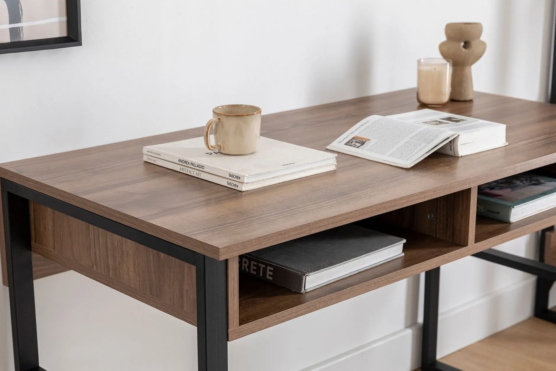 Nove Schreibtisch | 100 % MELAMIN | Walnuss