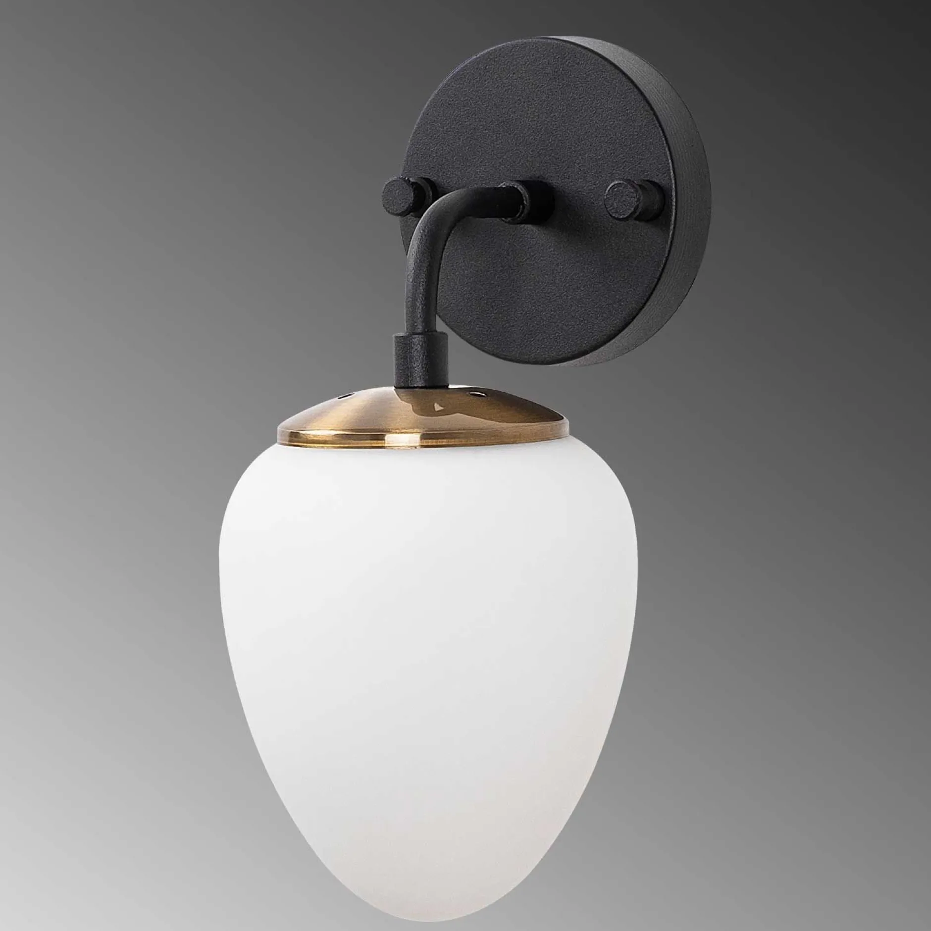 Ns Wandleuchte | METALLGEHÄUSE | Schwarz, Antik, Creme