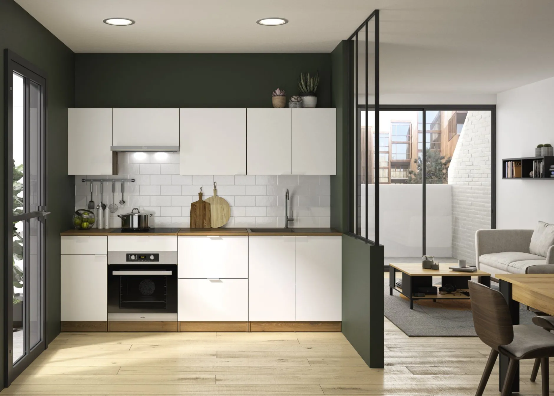 Oberschrank Küche Eden | 80 x 31 x 60 cm | Helvezia Oak Design