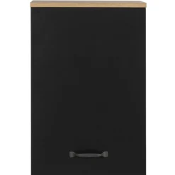 Oberschrank Manno 40cm mit 1 Tür - schwarz/eiche