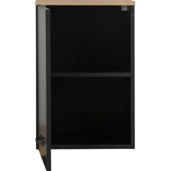 Oberschrank Manno 40cm mit 1 Tür - schwarz/eiche