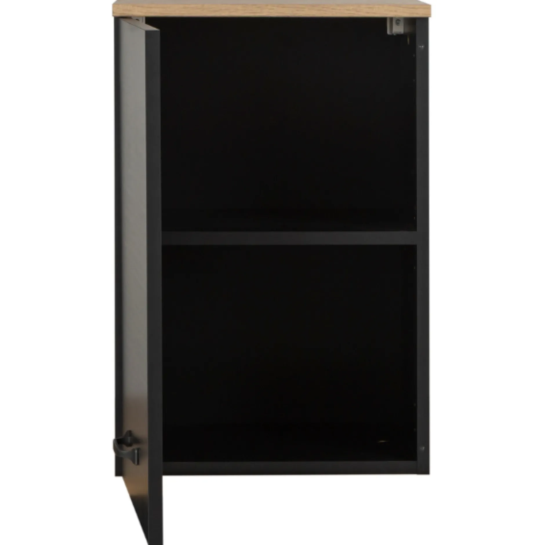 Oberschrank Manno 40cm mit 1 Tür - schwarz/eiche