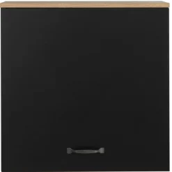 Oberschrank Manno 60cm mit 1 Tür - schwarz/eiche