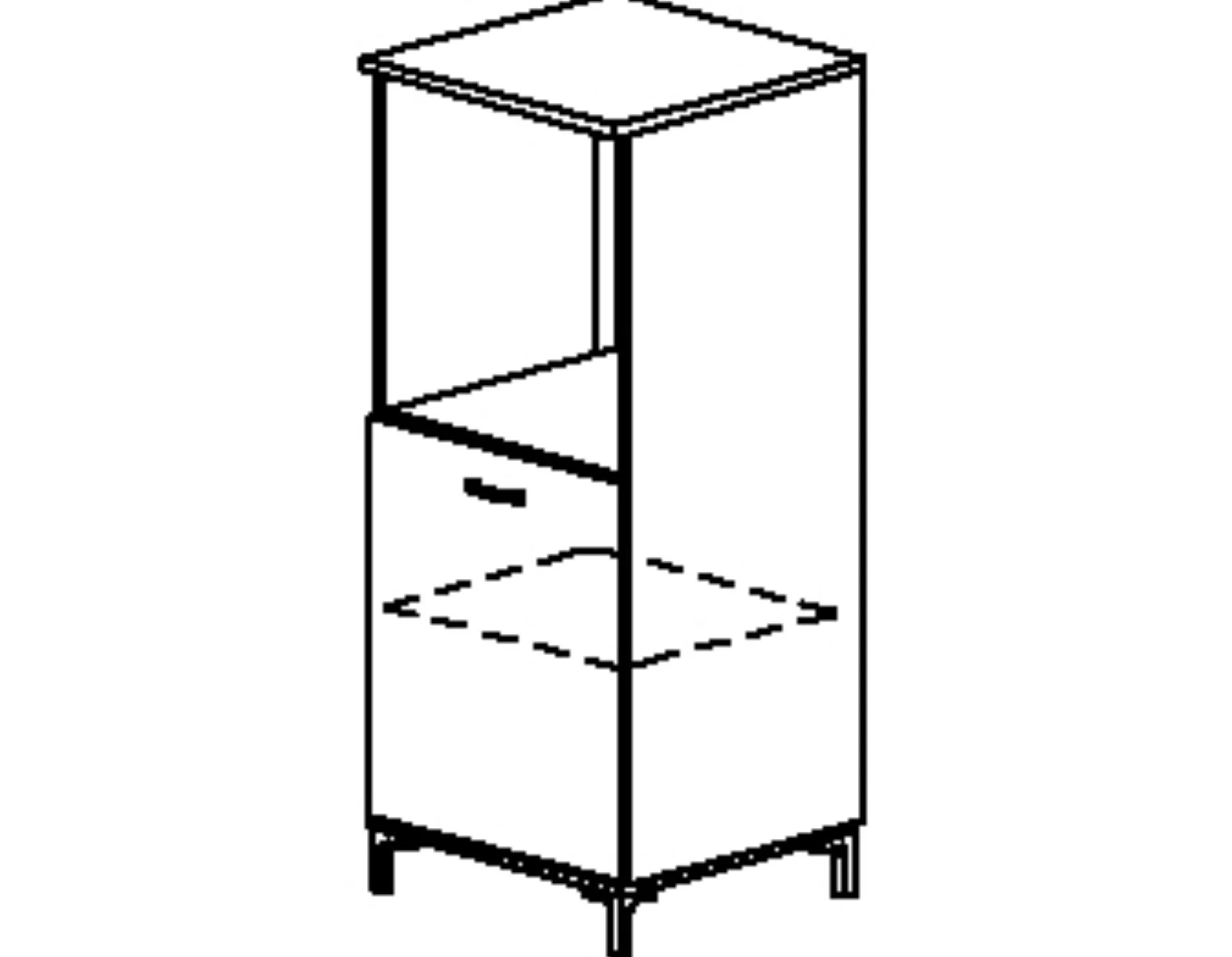 Ofenschrank Manchester | 60 x 60 x 146 cm | Helvezia Oak Design